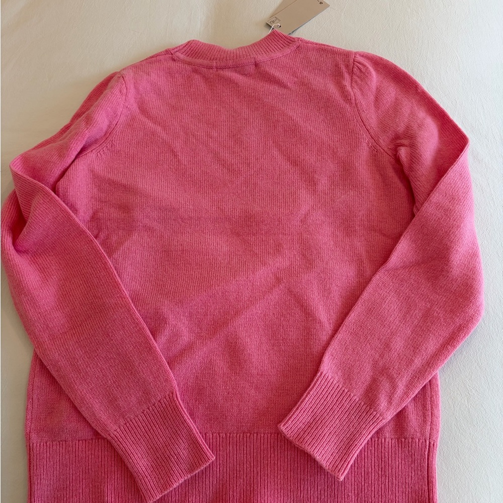 Boden NWT Rare Pink Sweater with Green Beading $154 orig. - Picture 5 of 5